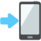 Mobiel met pijl