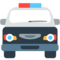 Naderende politieauto
