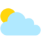 Zon achter wolk
