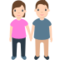 Man en vrouw hand in hand
