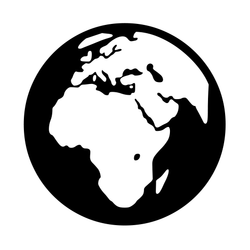 Globus zobrazující Evropu a Afriku