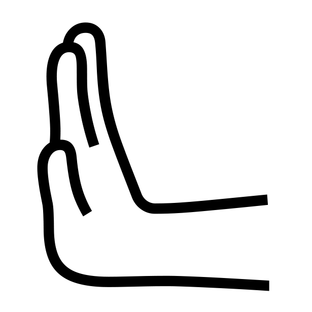 Ruka tlačící doleva