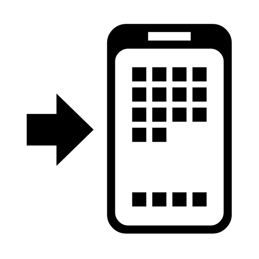 Mobilní telefon se šipkou