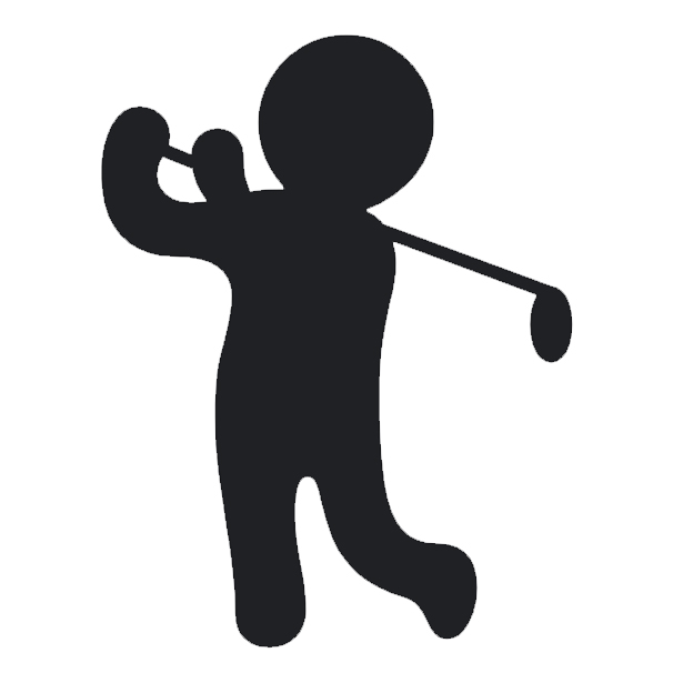Osoba hrající golf