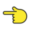 Nach Links Weisender Zeigefinger