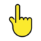 Nach Oben Weisender Zeigefinger Von Hinten