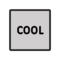 Wort „Cool“ In Blauem Quadrat