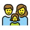Familie: Mann, Frau, Mädchen