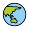 Globus Mit Asien Und Australien