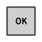 Großbuchstaben OK In Blauem Quadrat
