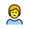 Missmutige Person