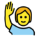 Person Mit Erhobenem Arm