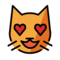 Lachende Katze Mit Herzen Als Augen