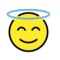 Lächelndes Gesicht Mit Heiligenschein