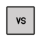 Schriftzug „VS“ In Orangem Quadrat