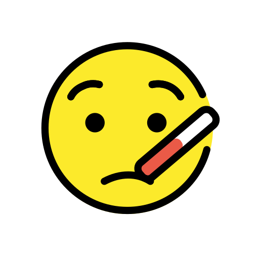 Gesicht Mit Fieberthermometer
