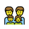 Familie: Mann, Mann, Mädchen, Junge