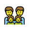 Familie: Mann, Mann, Mädchen, Mädchen