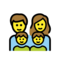 Familie: Mann, Frau, Junge, Junge