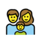 Familie: Mann, Frau, Junge