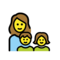 Familie: Frau, Mädchen, Junge