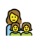 Familie: Frau, Mädchen, Mädchen