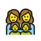 Familie: Frau, Frau, Mädchen, Mädchen