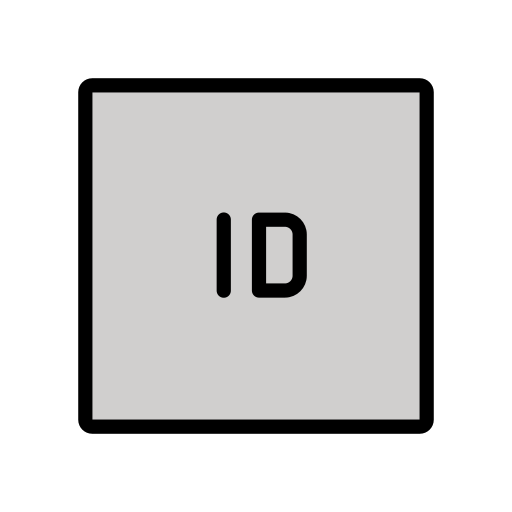 Großbuchstaben ID In Lila Quadrat