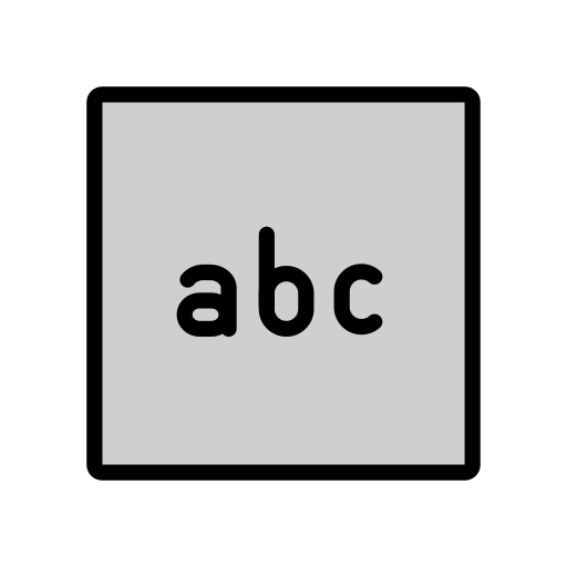 Eingabesymbol Lateinische Buchstaben
