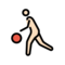 Mann Mit Ball: Helle Hautfarbe