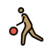 Mann Mit Ball: Mittlere Hautfarbe