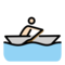 Mann Im Ruderboot: Helle Hautfarbe