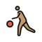 Person Mit Ball: Mittlere Hautfarbe