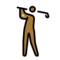 Golfer(In): Mitteldunkle Hautfarbe