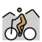 Mountainbiker(In): Mittlere Hautfarbe