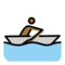 Person Im Ruderboot: Mitteldunkle Hautfarbe