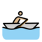 Person Im Ruderboot: Mittelhelle Hautfarbe