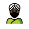Person Mit Turban: Dunkle Hautfarbe