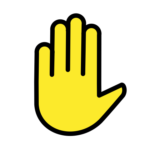Erhobene Hand