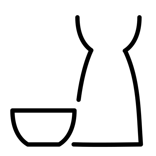 Sake-Flasche Und -Tasse