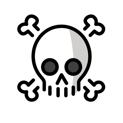 Totenkopf Mit Gekreuzten Knochen