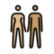 Frau und Mann halten Händchen: Mittelhelle Hautfarbe, Mittlere Hautfarbe