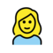 Frau: Blondes Haar