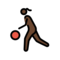 Frau Mit Ball: Dunkle Hautfarbe