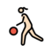 Frau Mit Ball: Helle Hautfarbe