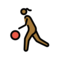 Frau Mit Ball: Mitteldunkle Hautfarbe