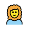 Frau: Lockiges Haar
