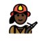 Feuerwehrfrau: Dunkle Hautfarbe