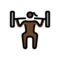 Gewichtheberin: Dunkle Hautfarbe