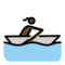 Frau Im Ruderboot: Dunkle Hautfarbe